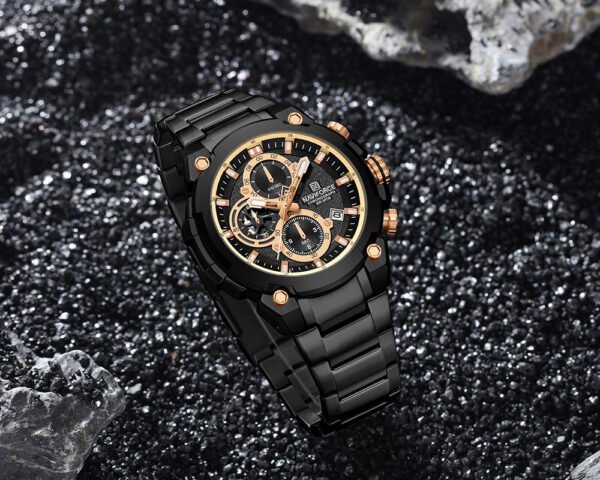 NAVIFORCE 8071 Chronograph Watches for Men Luxury Blue Dial Luminous Wristwatch